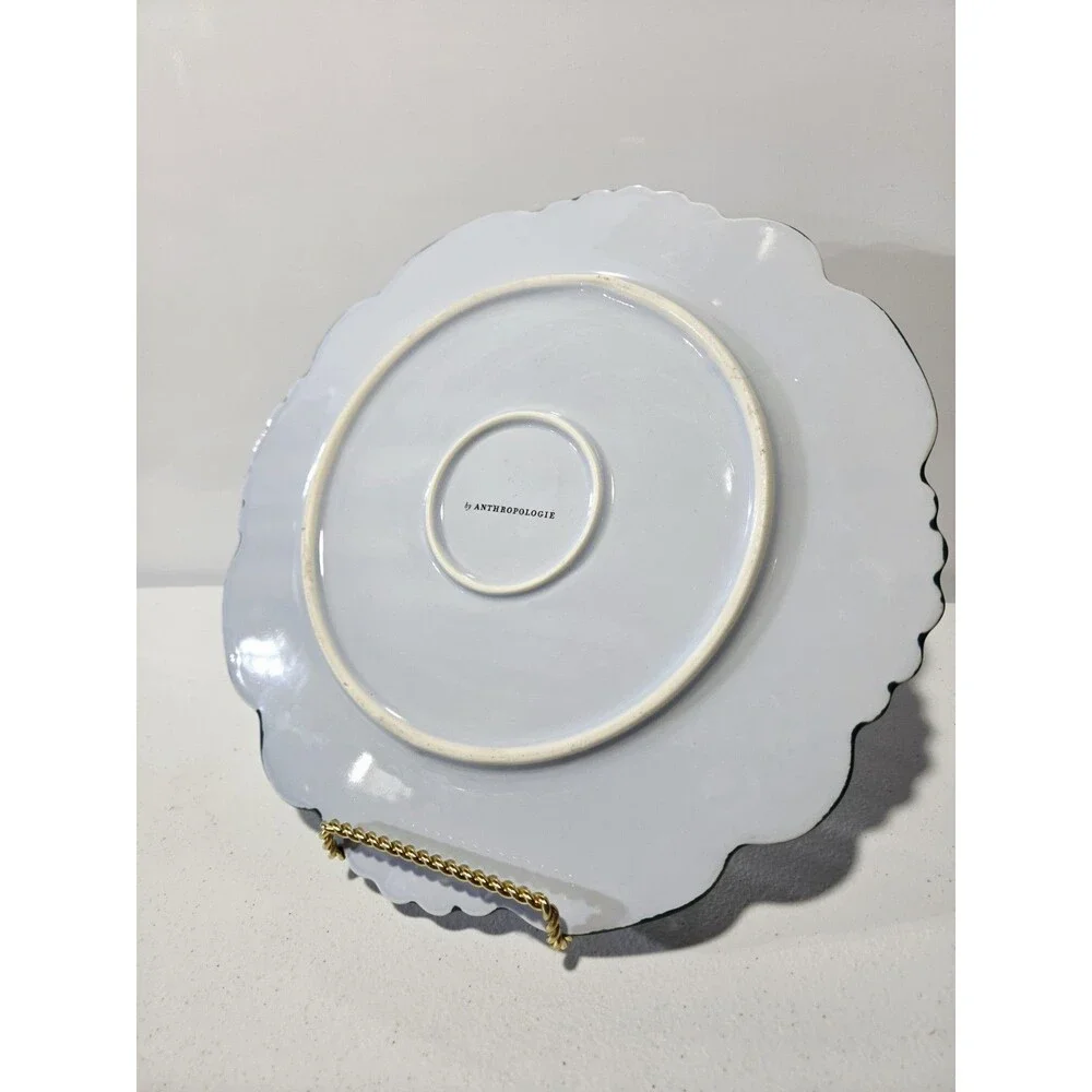 Anthropologie Set Of 3 Lyla Stoneware Dinner Plates 10.75